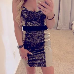 Satin lace Bebe dress